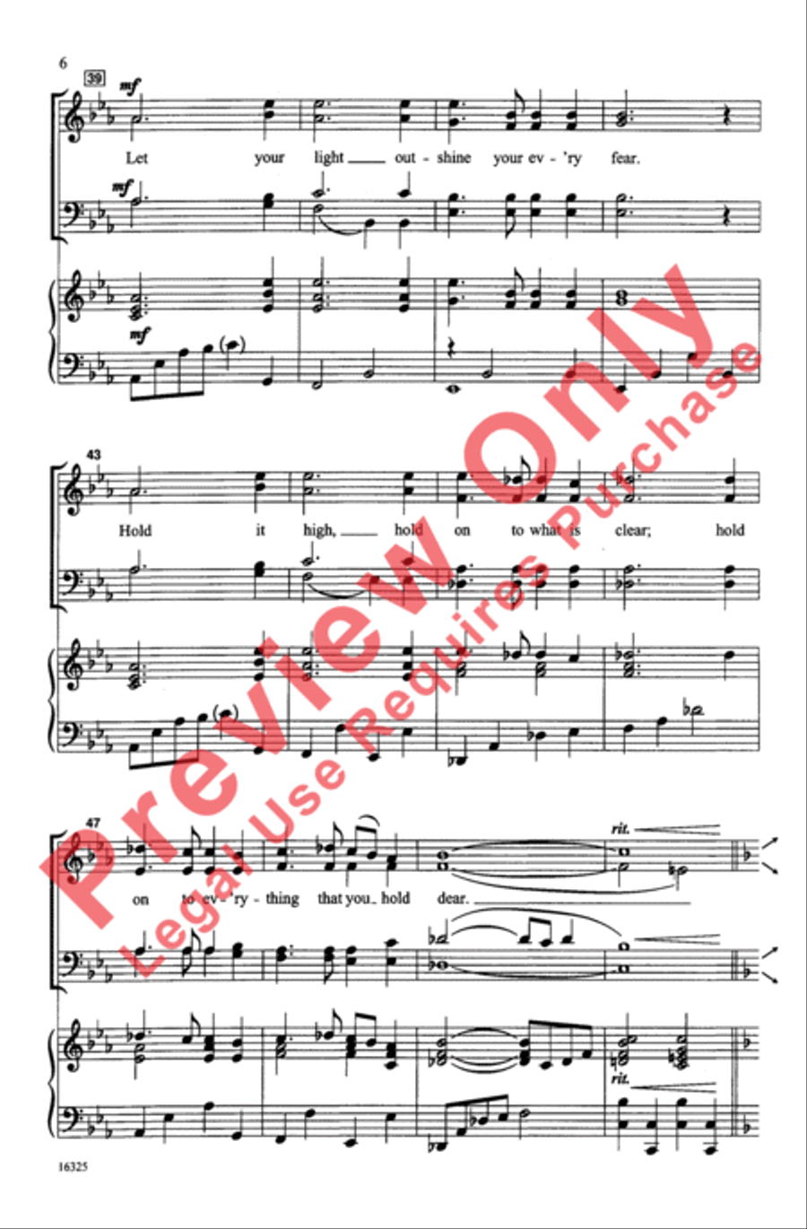 Light a Candle Light a Candle 4-Part scores gallery preview page 6