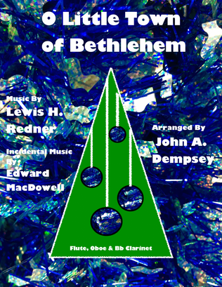 Book cover for O Little Town of Bethlehem (Trio for Flute, Oboe and Clarinet)