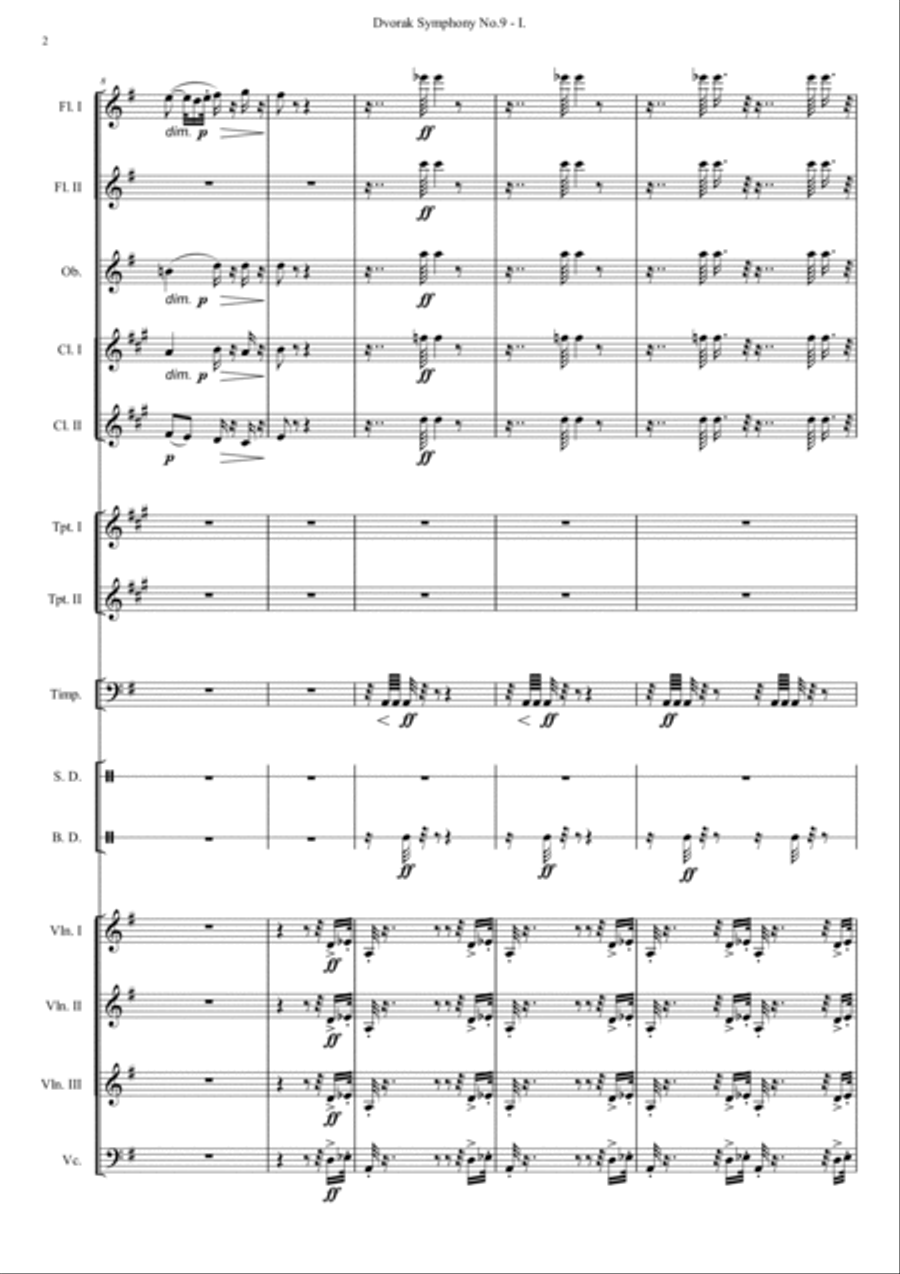 Symphony No.9 From the New World_I Orchestra scores gallery preview page 2