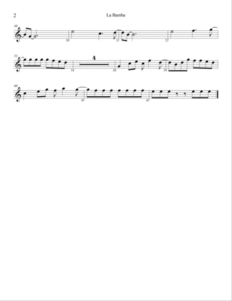 La Bamba Guitar scores gallery preview page 5