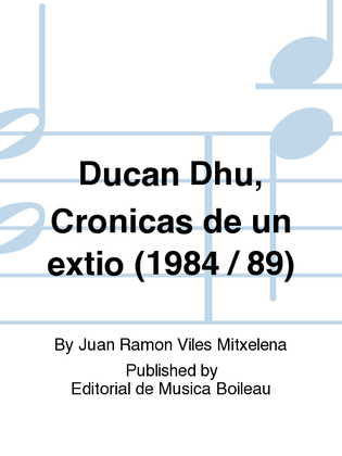 Book cover for Ducan Dhu, Cronicas de un extio (1984 / 89)