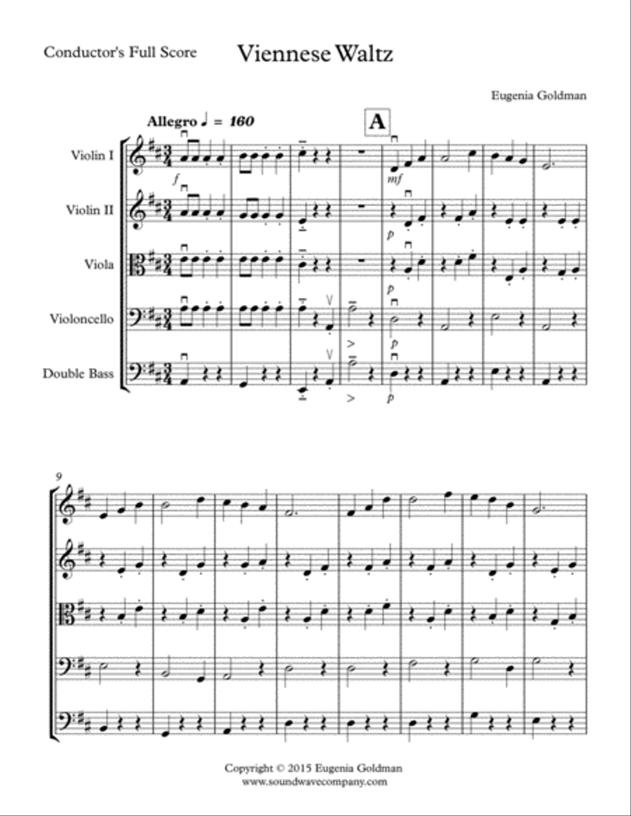 Viennese Waltz String Orchestra scores gallery preview page 3