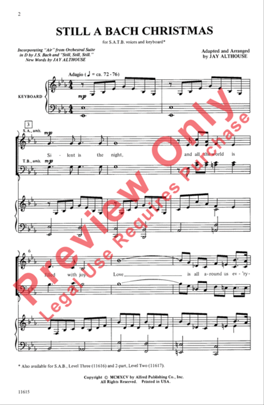 Still a Bach Christmas 4-Part scores gallery preview page 2