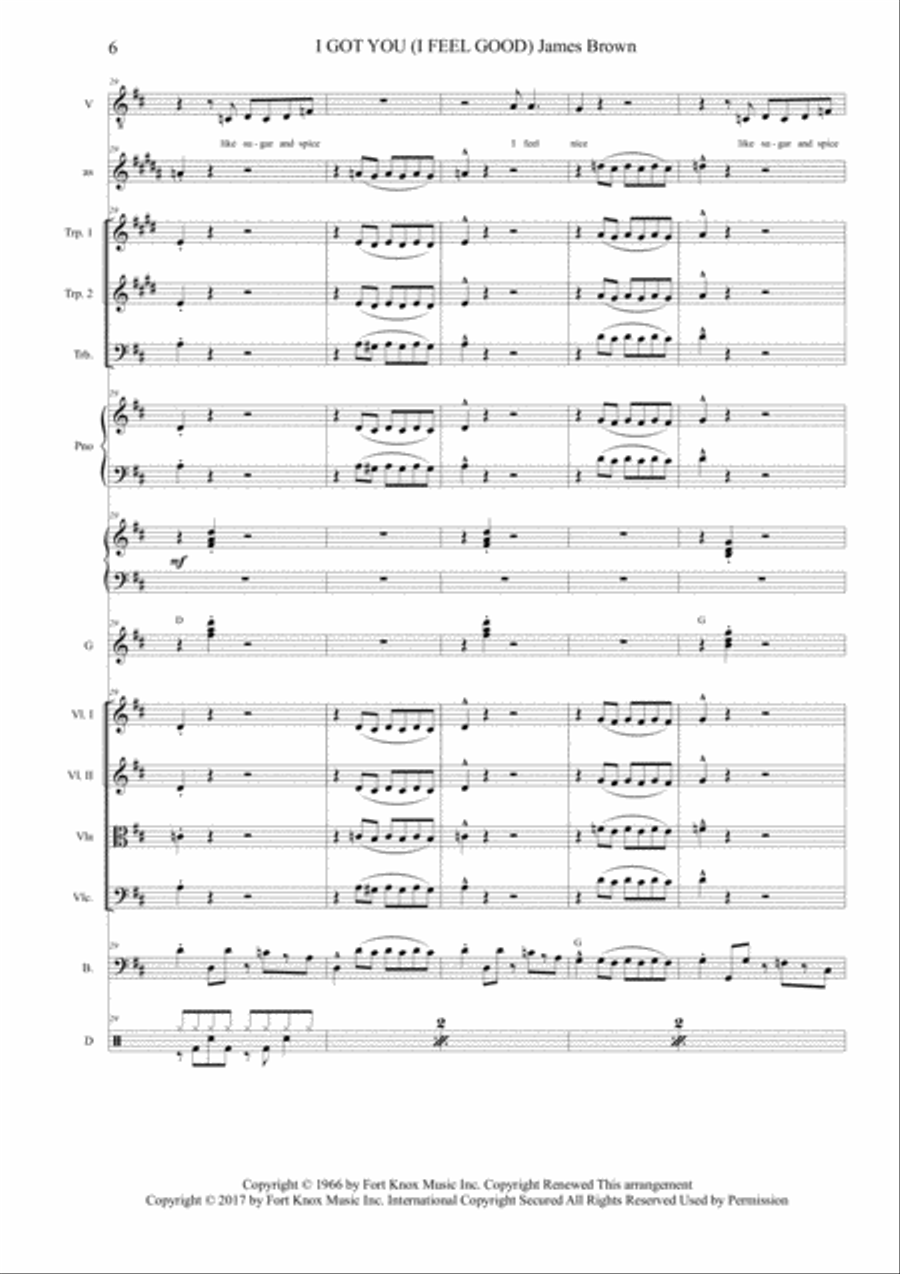 I Got You (i Feel Good) Jazz Ensemble scores gallery preview page 6