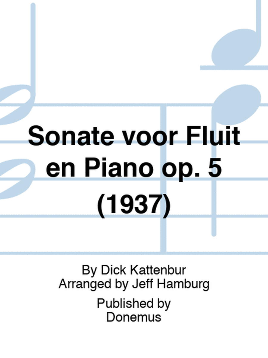 Sonate voor Fluit en Piano op. 5 (1937)