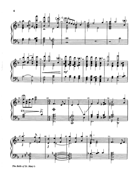 The Bells of St. Mary's by Douglas E. Wagner 5-Octaves - Sheet Music
