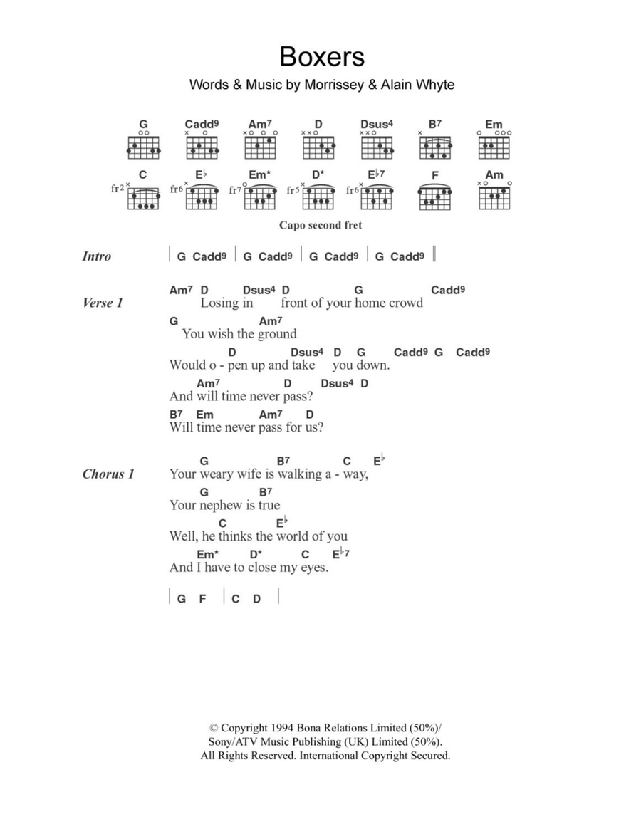 Boxers Acoustic Guitar scores gallery preview page 1