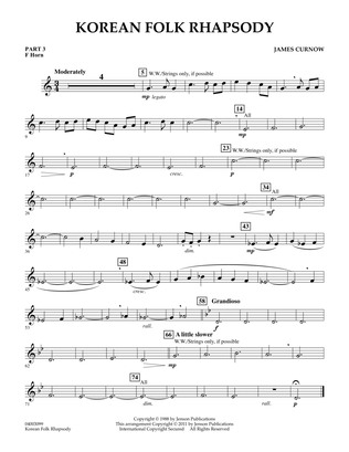 Korean Folk Rhapsody - Pt.3 - F Horn