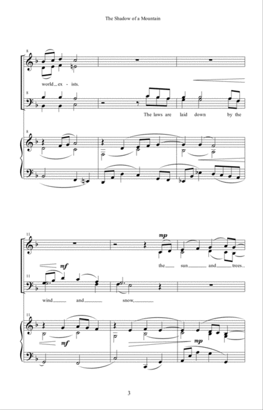The Shadow of a Mountain 4-Part scores gallery preview page 3