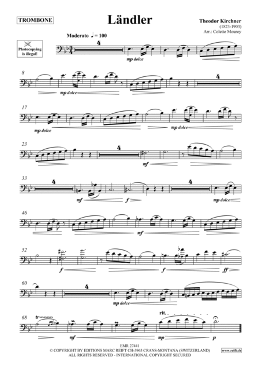 Landler Landler Trombone scores gallery preview page 2