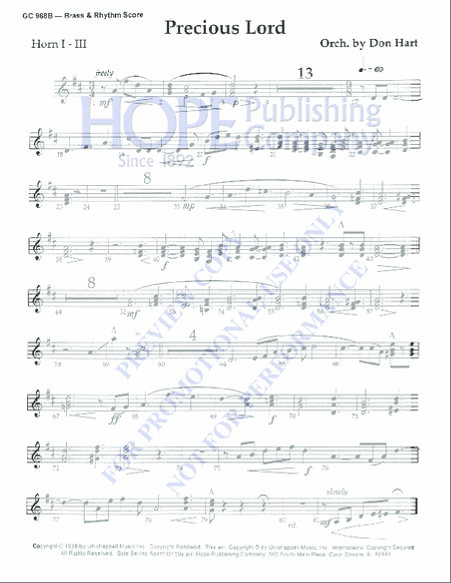 Precious Lord, Take My Hand 4-Part scores gallery preview page 2