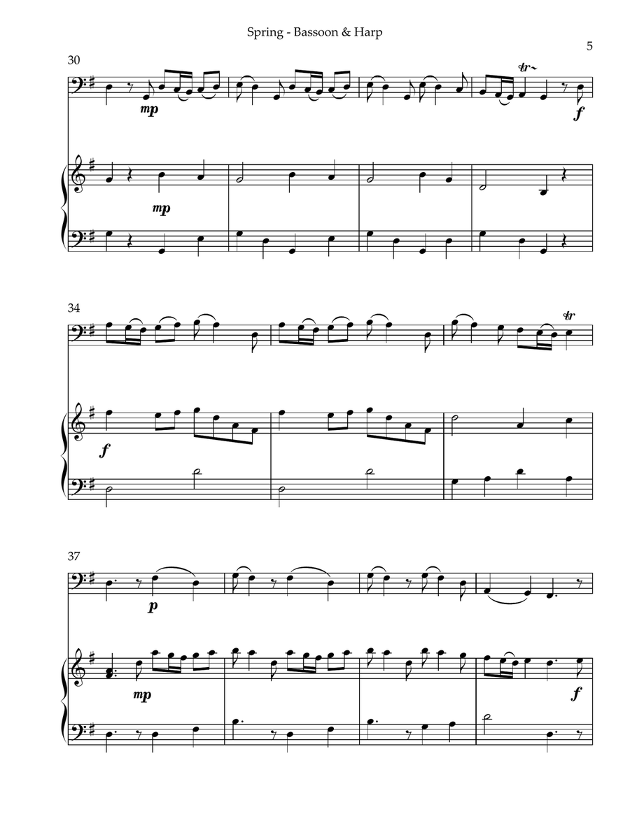 Spring (La Primavera), Duet for Bassoon & Harp