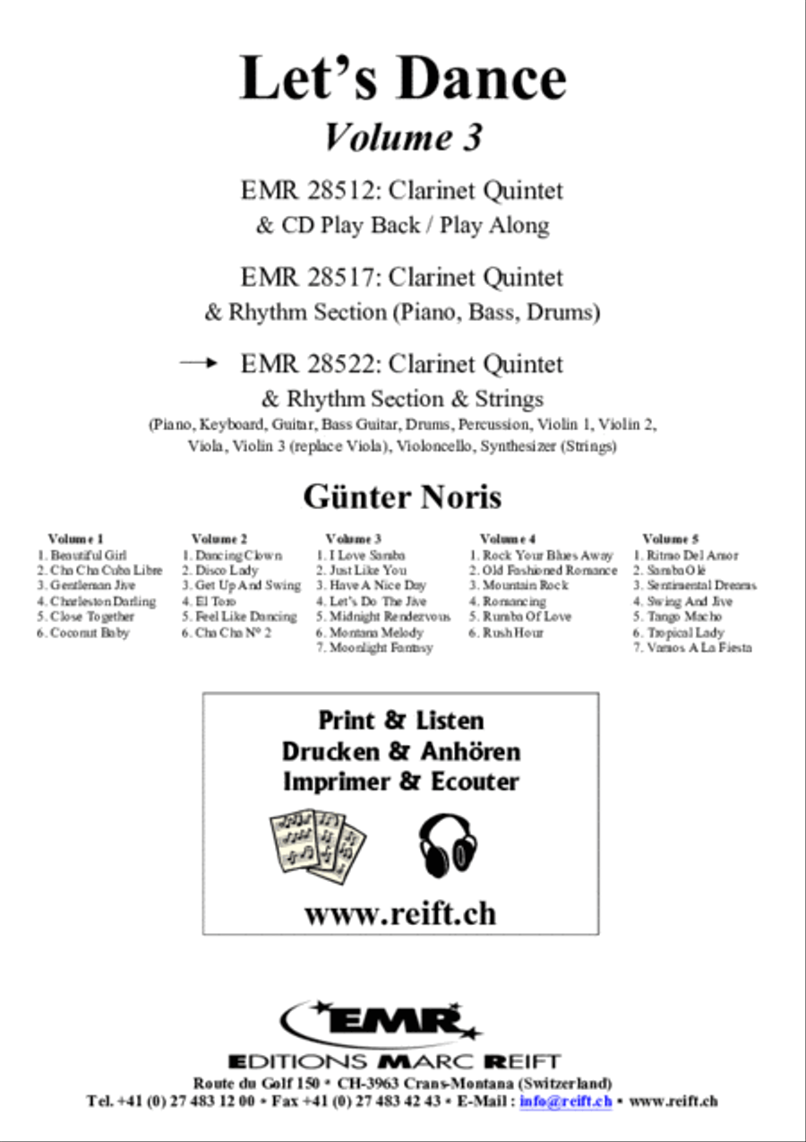 Let's Dance Volume 3 Let's Dance Volume 3 Clarinet Quintet scores gallery preview page 2