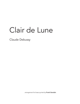Clair de Lune for Brass Quintet