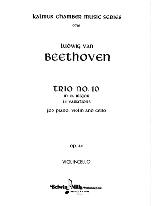 Book cover for Beethoven: Trio No. 10, in E flat Major, 14 Variations (for piano, violin, and cello)