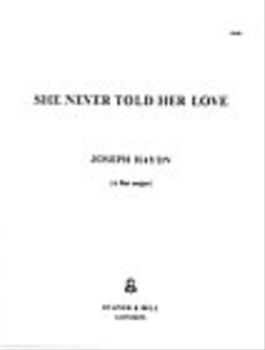 She never told her love (D - F) Voice scores gallery preview page 1
