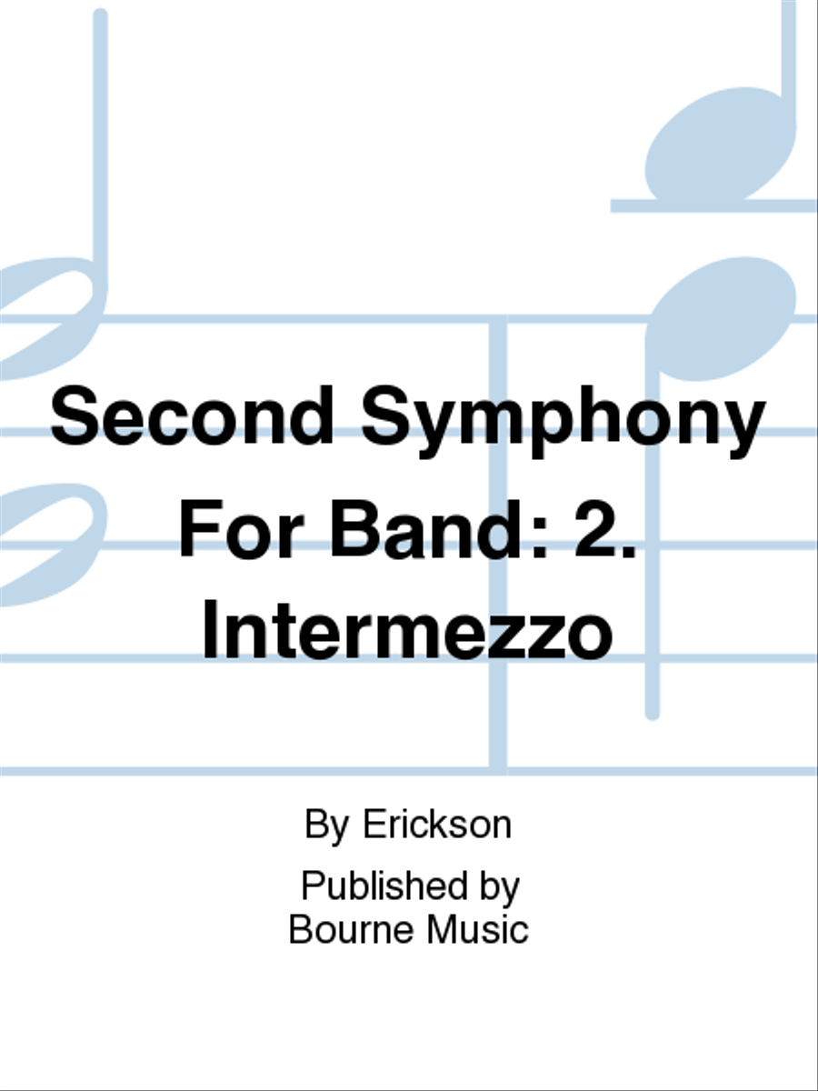 Second Symphony For Band: 2. Intermezzo Concert Band scores gallery preview page 1