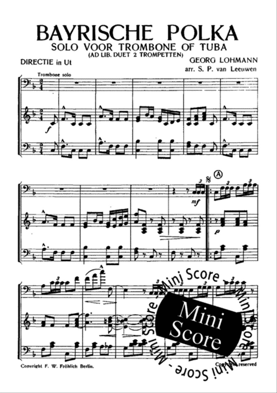Bayerische Polka Fanfare Band scores gallery preview page 5