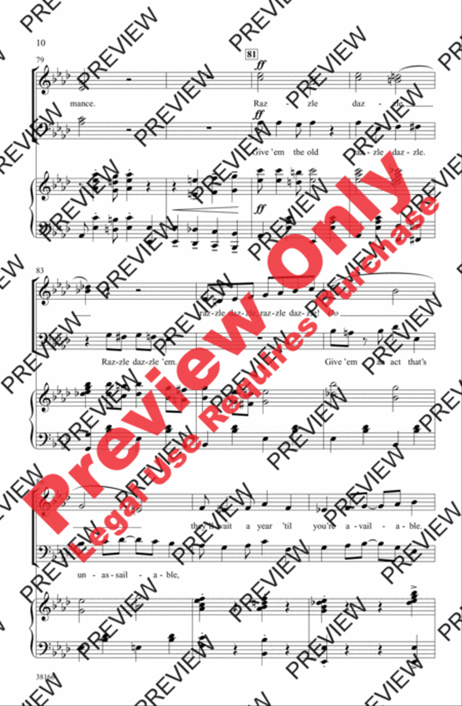 Razzle Dazzle 4-Part scores gallery preview page 21