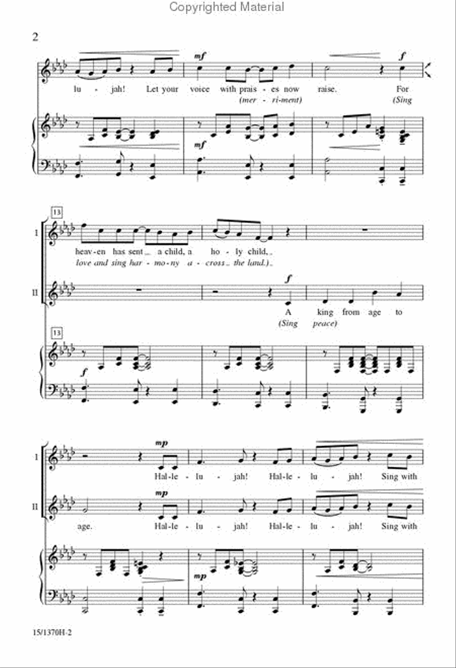 Sing With Joy on Chrisimas Day 2-Part scores gallery preview page 3