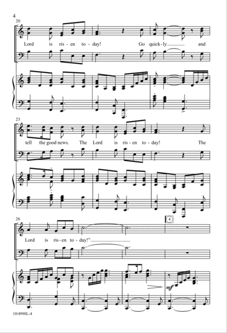 The Lord Is Risen Today! 3-Part scores gallery preview page 4