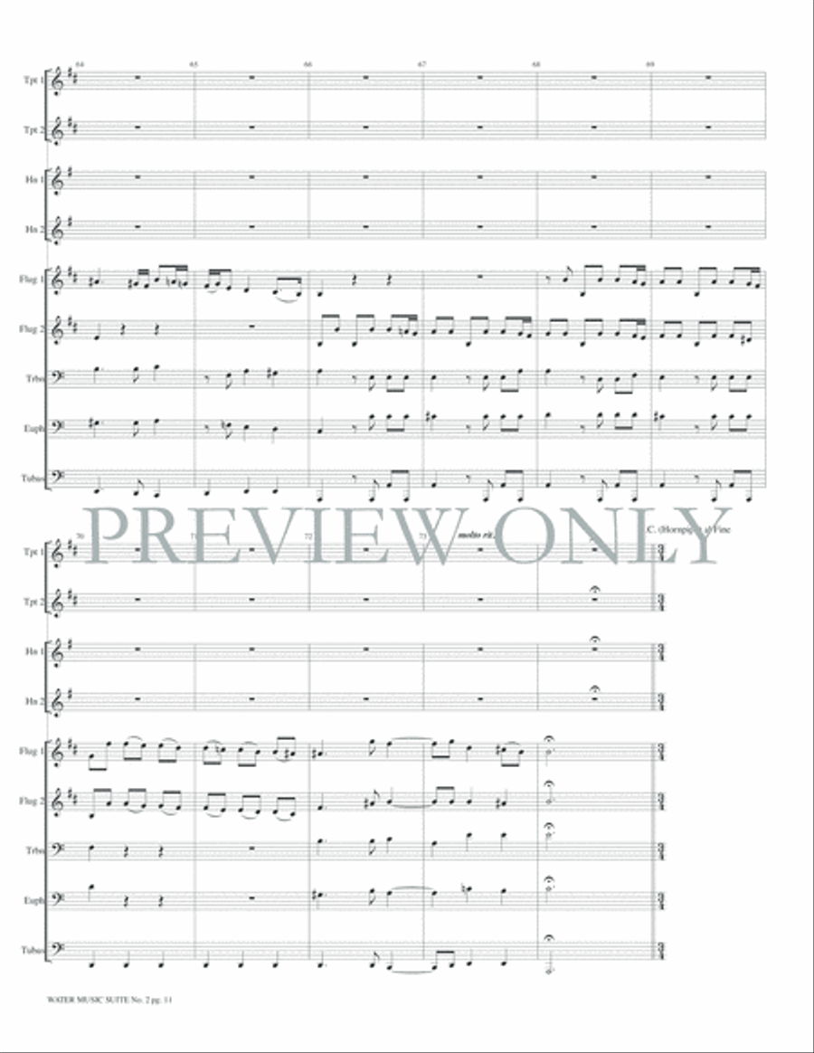 Water Music Suite No. 2 Water Music Suite No. 2 Brass Ensemble scores gallery preview page 13
