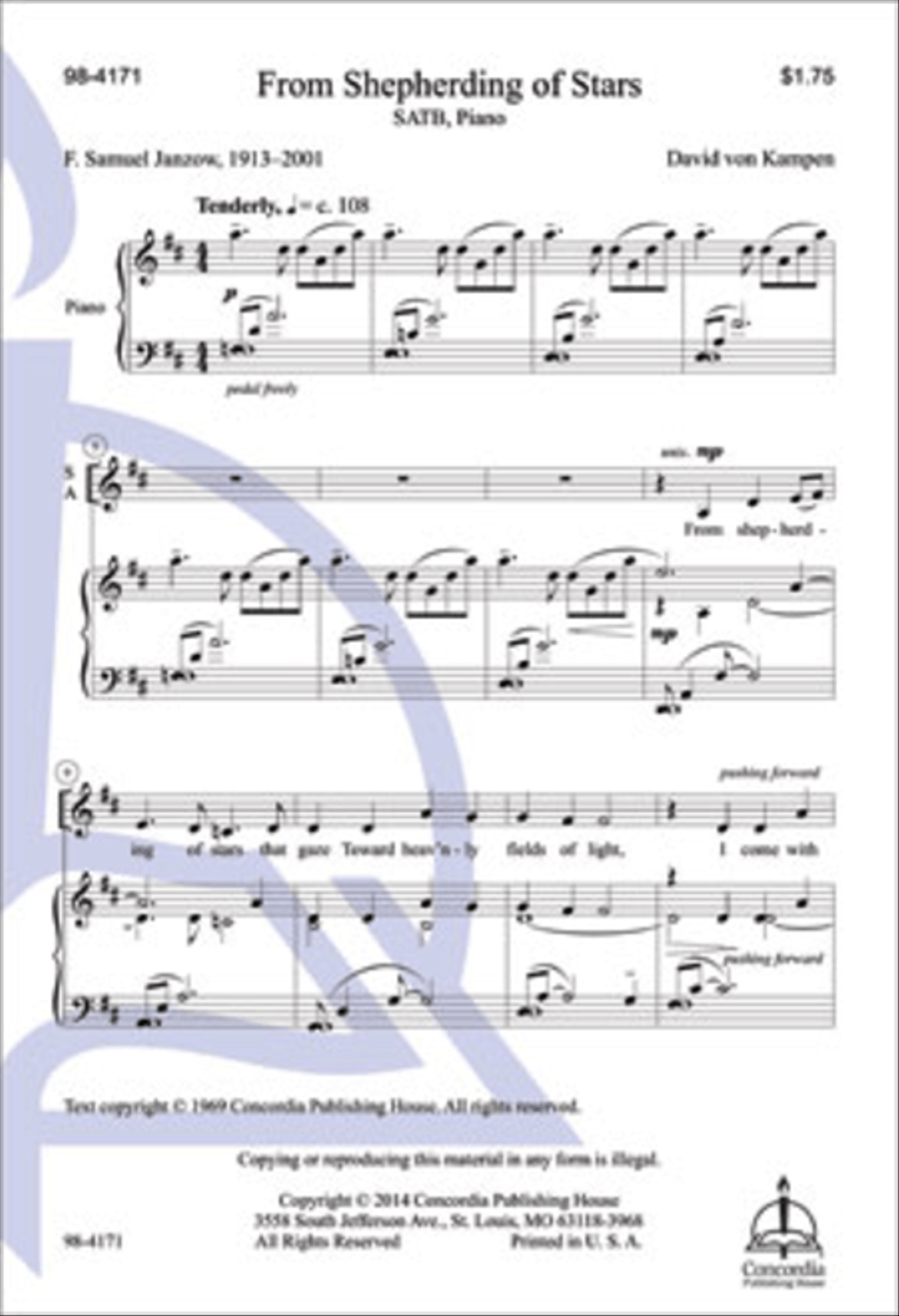 From Shepherding of Stars 4-Part scores gallery preview page 1
