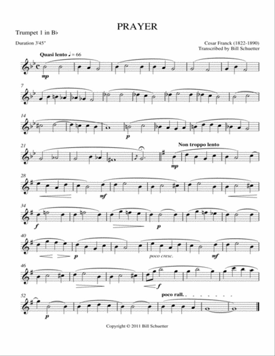 Prayer Prayer Brass Quintet scores gallery preview page 4