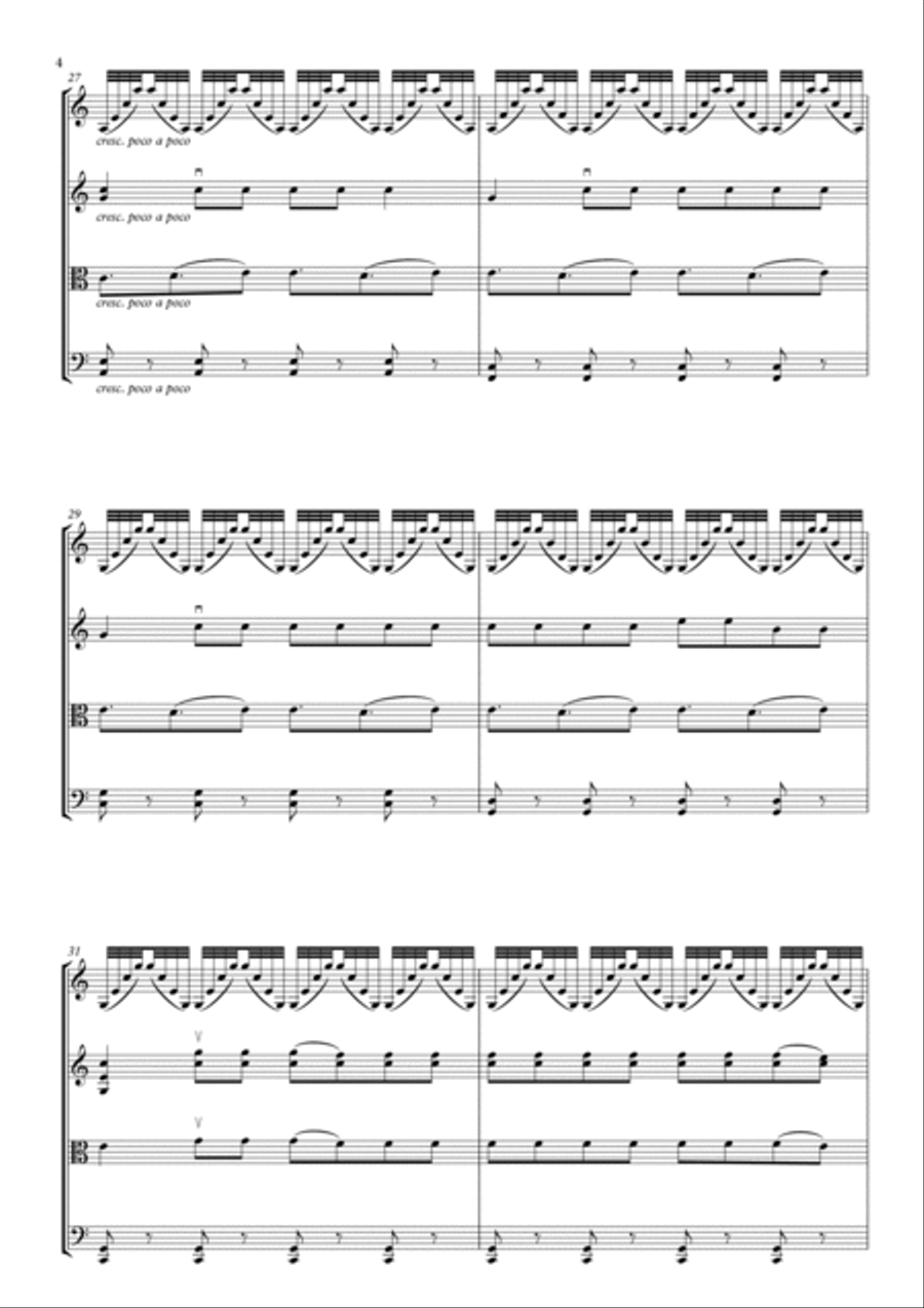 I Can Do It With A Broken Heart String Quartet scores gallery preview page 4
