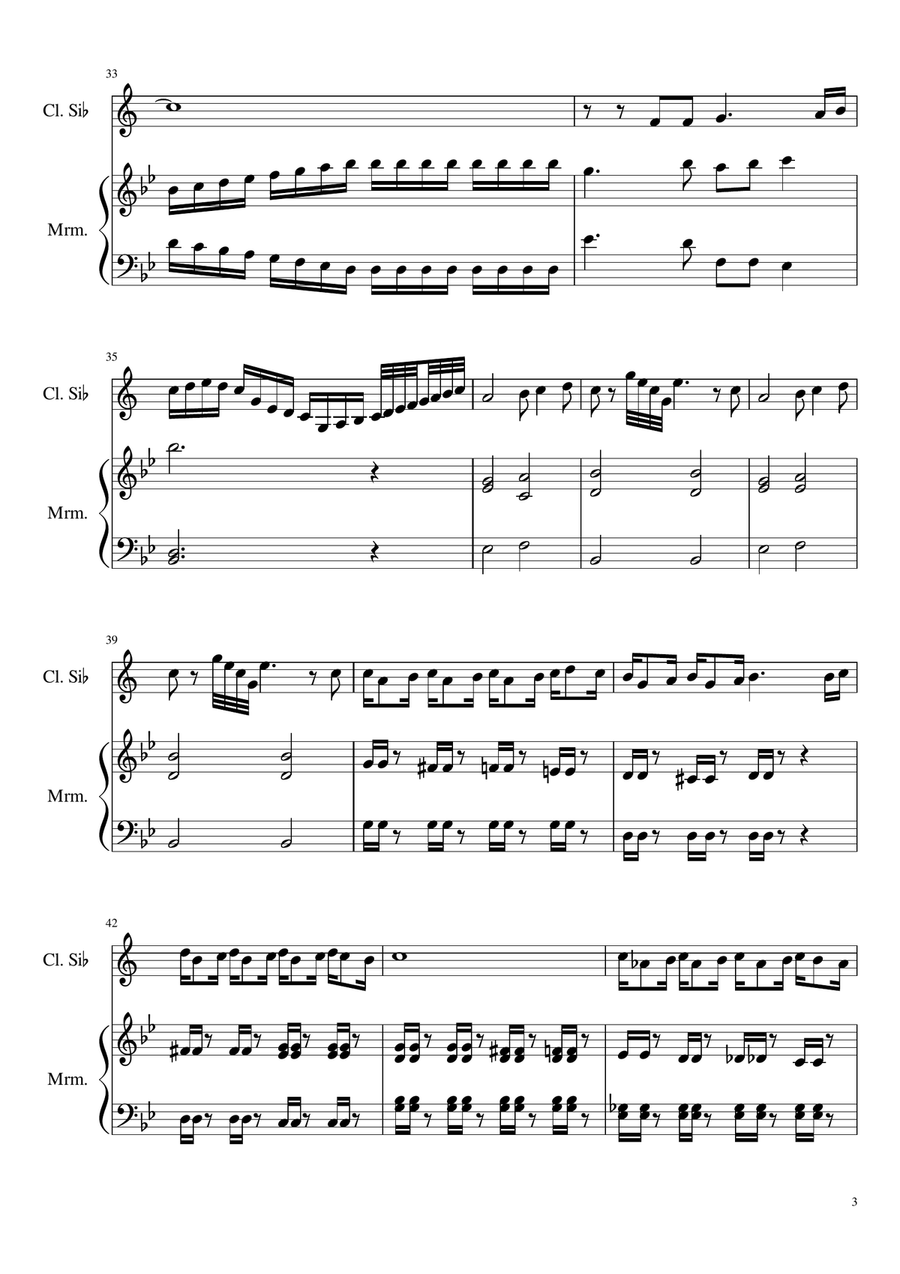 NEL BLU DIPINTO DI BLU (VOLARE) Clarinet scores gallery preview page 3