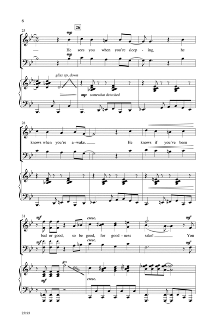 Santa's on His Way Medley Choir scores gallery preview page 5