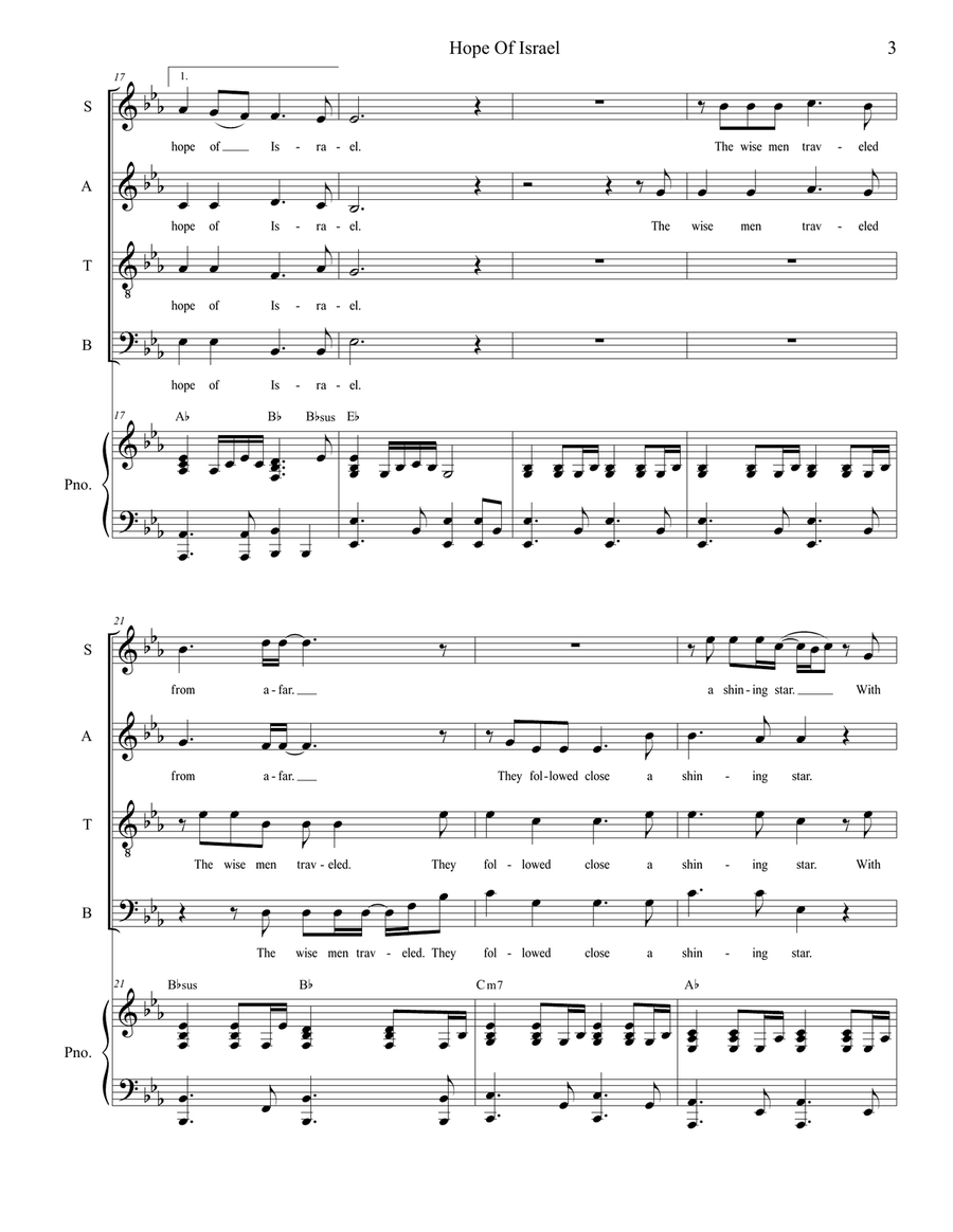 Hope Of Israel 4-Part scores gallery preview page 3