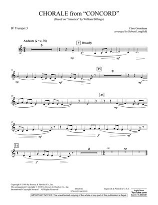 Chorale from Concord - Bb Trumpet 3