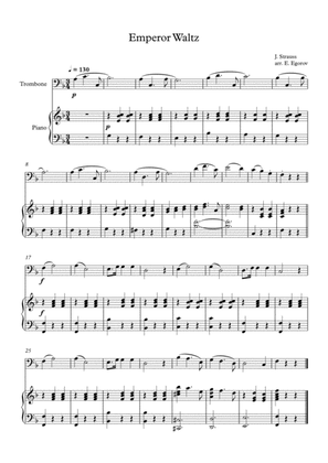 Emperor Waltz, Johann Strauss Jr., For Trombone & Piano
