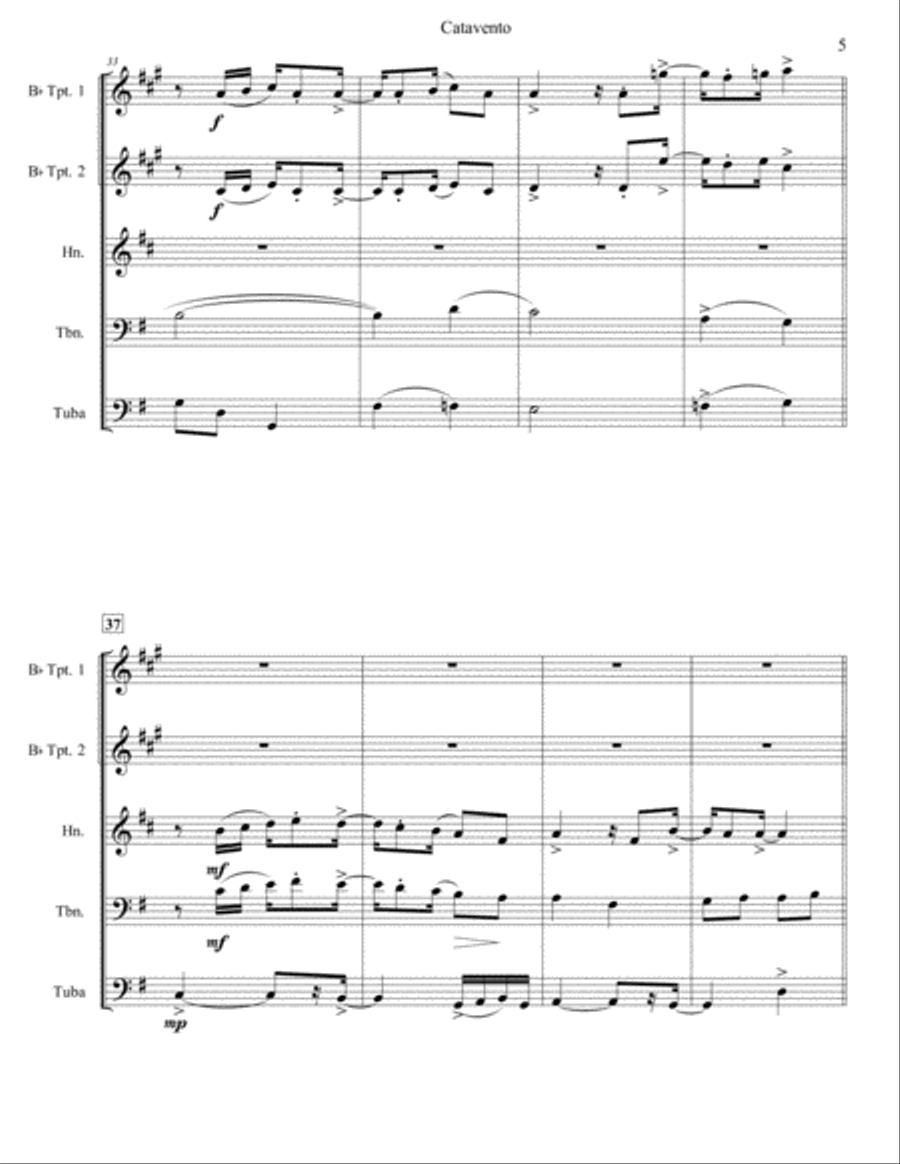 Catavento Brass Ensemble scores gallery preview page 5