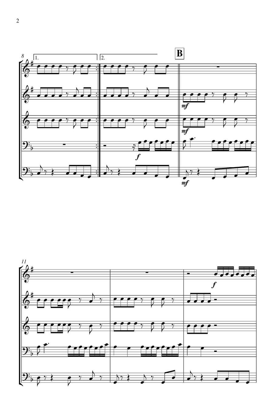 Fluorescent Adolescent Brass Ensemble scores gallery preview page 3