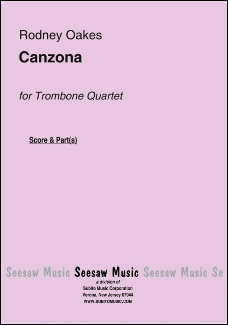 Canzona Trombone Quartet scores gallery preview page 1