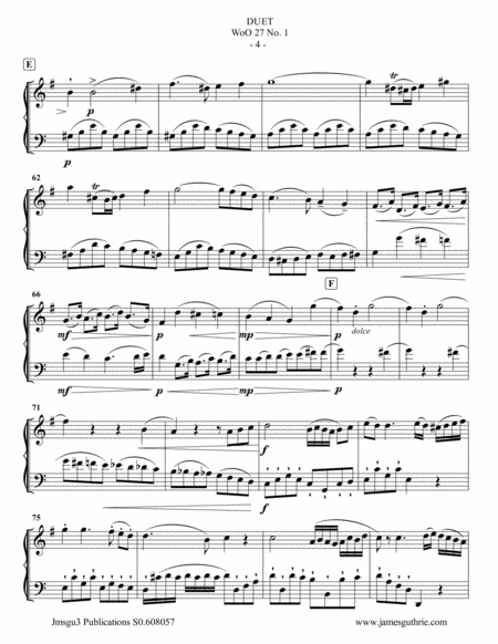 Beethoven: Three Duets WoO 27 for English Horn & Bassoon image number null