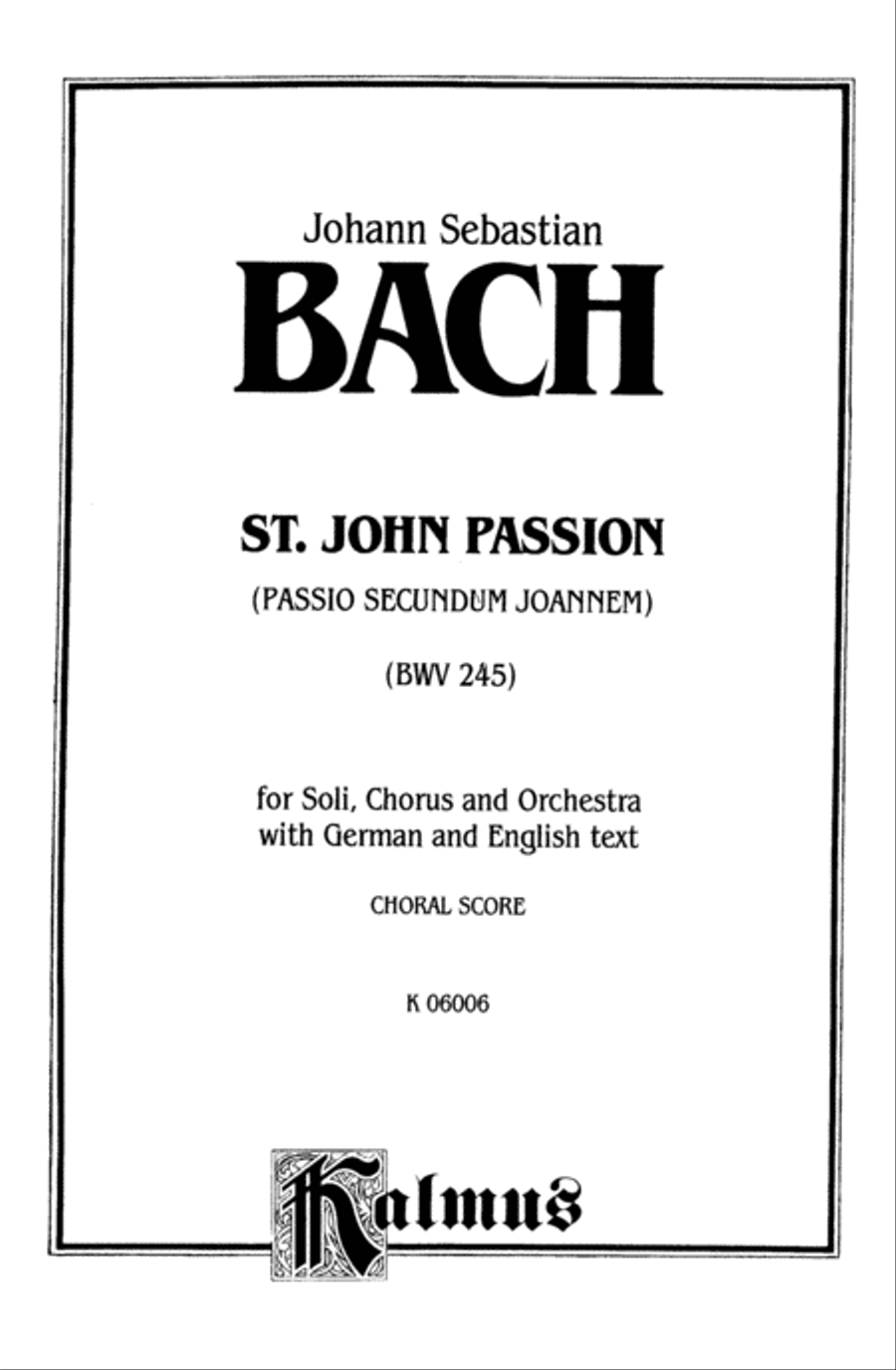 St. John Passion 4-Part scores gallery preview page 2