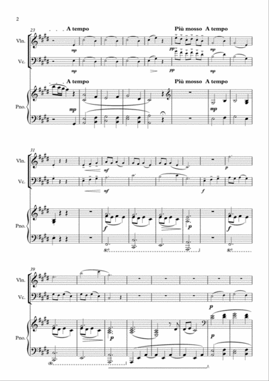When The Party's Over Piano Trio scores gallery preview page 2