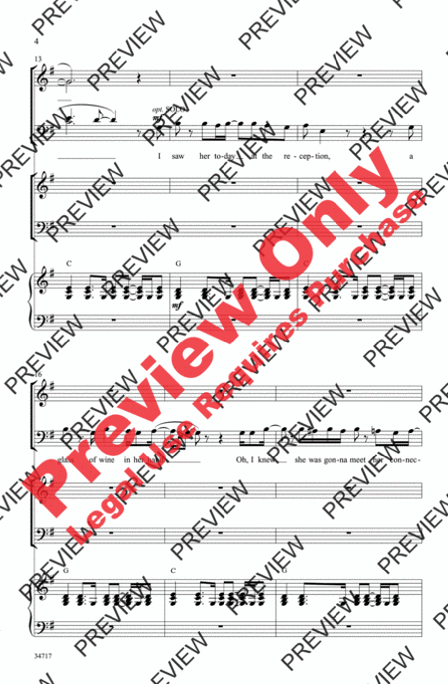 You Can't Always Get What You Want 4-Part scores gallery preview page 4