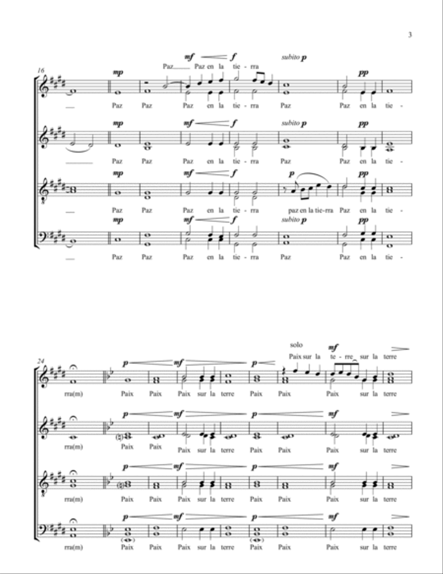Pacem in Terris - Juan Guerra Gonzalez A Cappella scores gallery preview page 3