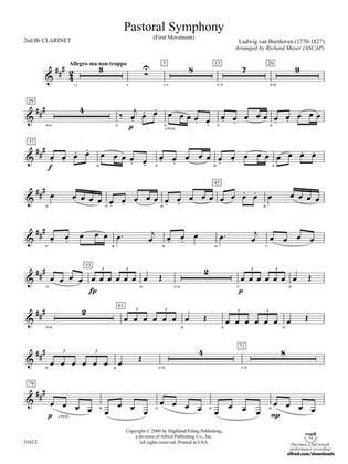 Pastoral Symphony (First Movement): 2nd B-flat Clarinet