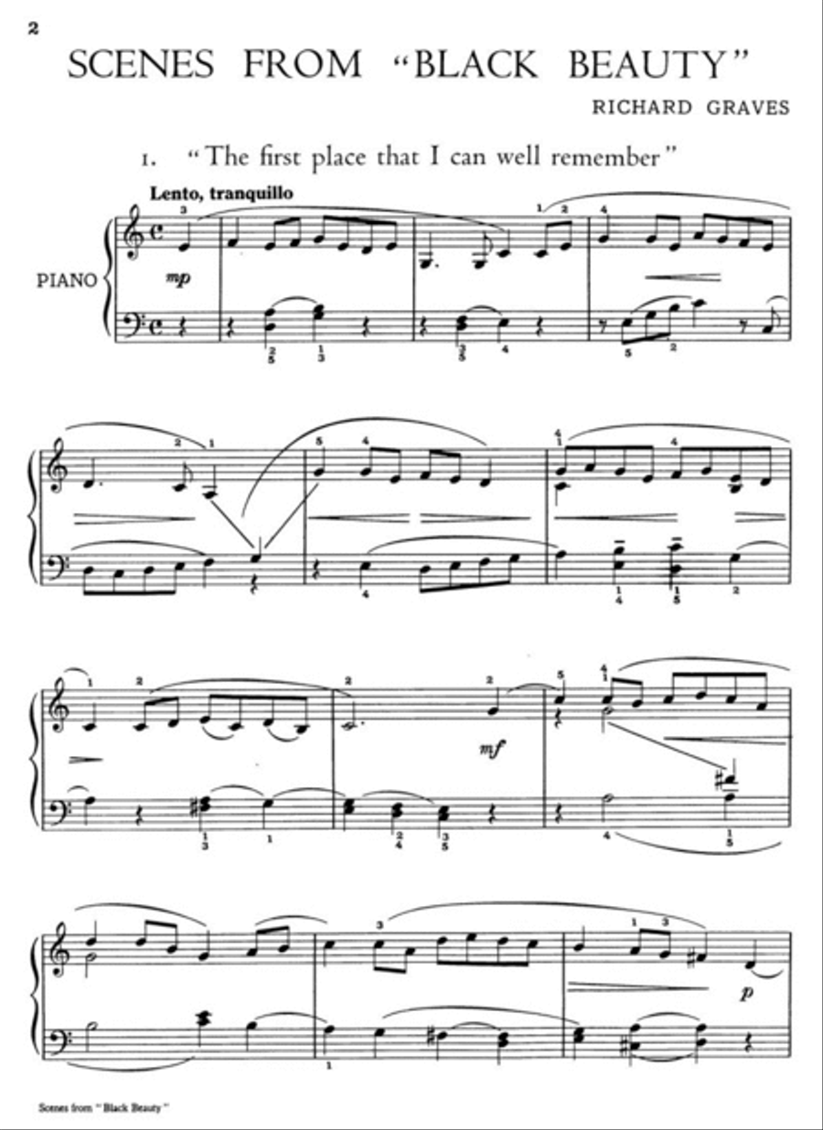 Black Beauty Piano Solo scores gallery preview page 2