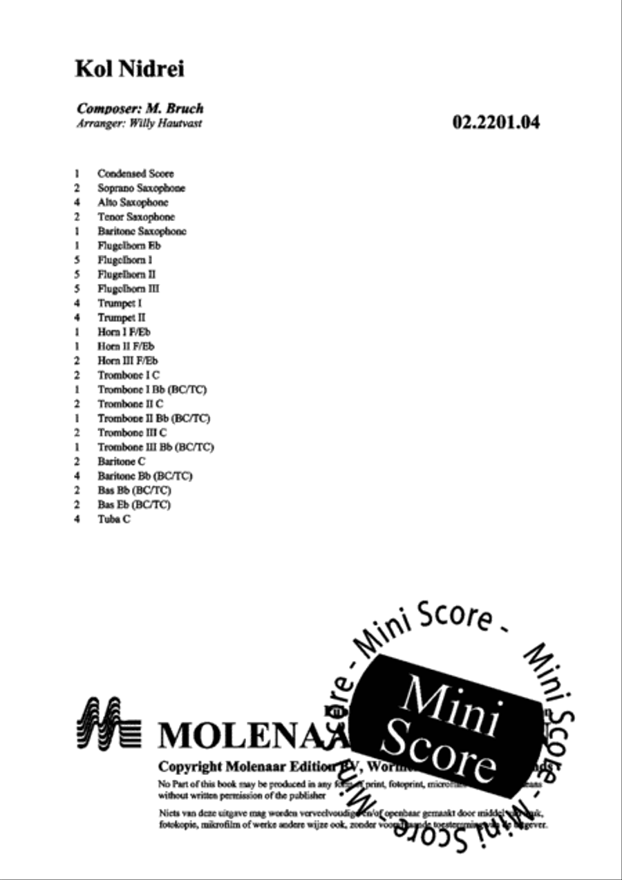 Kol Nidrei Fanfare Band scores gallery preview page 5
