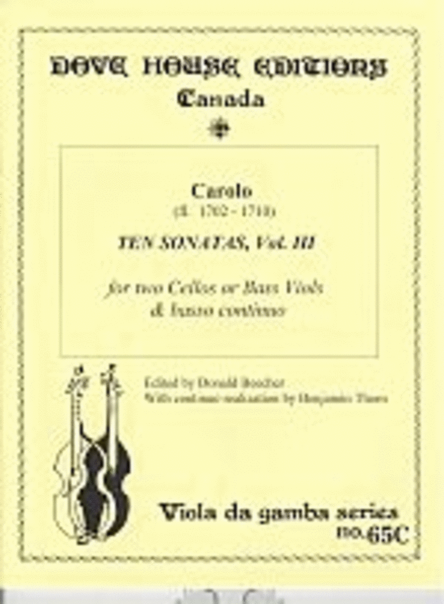 Ten Sonatas, Vol. III Ten Sonatas, Vol. III Cello scores gallery preview page 1