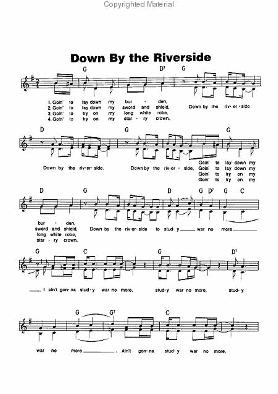 Down By the Riverside SA scores gallery preview page 2
