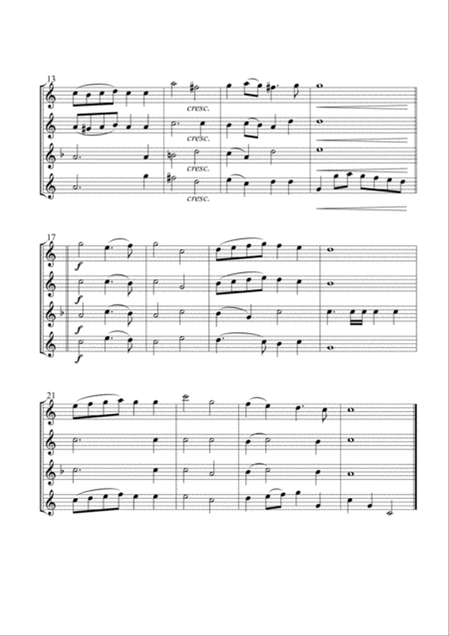 Zion's Daughter for Saxophone Quartet Saxophone Quartet scores gallery preview page 3