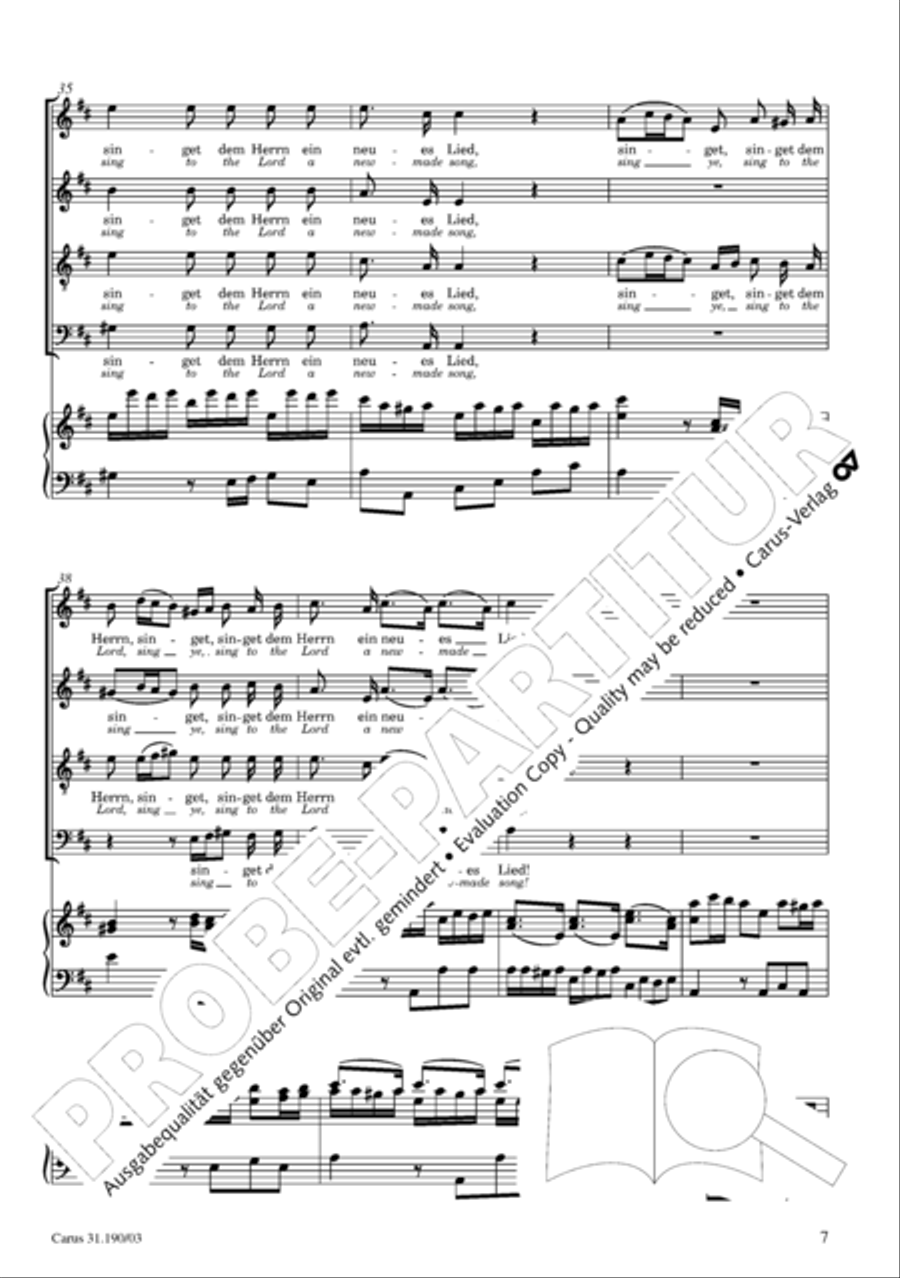 Sing to the Lord a new song (Singet dem Herrn ein neues Lied) ATB scores gallery preview page 8