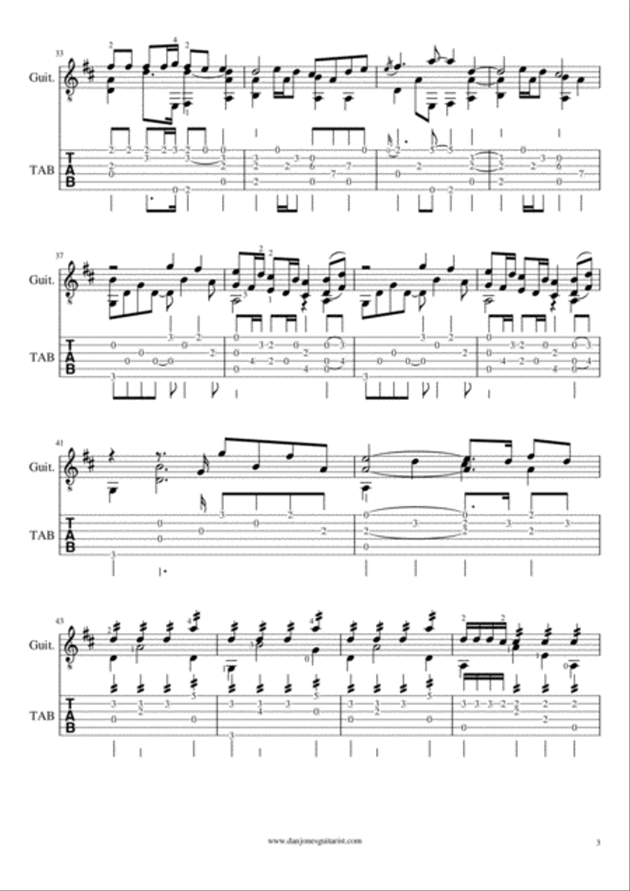 Fix You Guitar Tablature scores gallery preview page 4